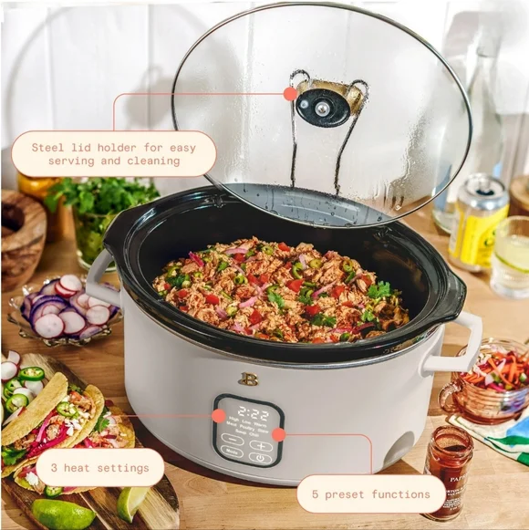 Drew Barrymore "Beautiful" 6 Qt Slow Cooker - Picture 5 of 8